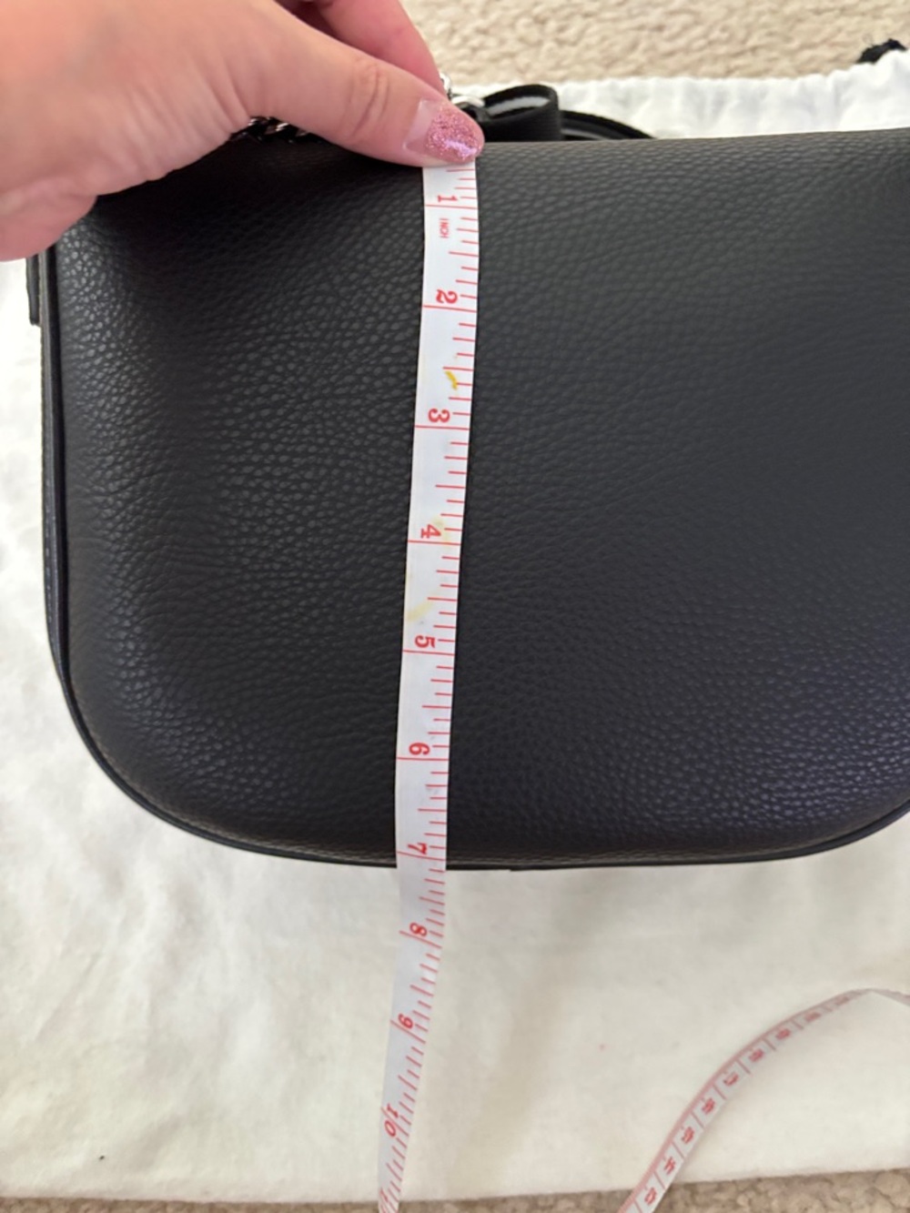 Michael Kors Black Pebbled Leather Logo Strap Crossbody Bag - Picture 11 of 16